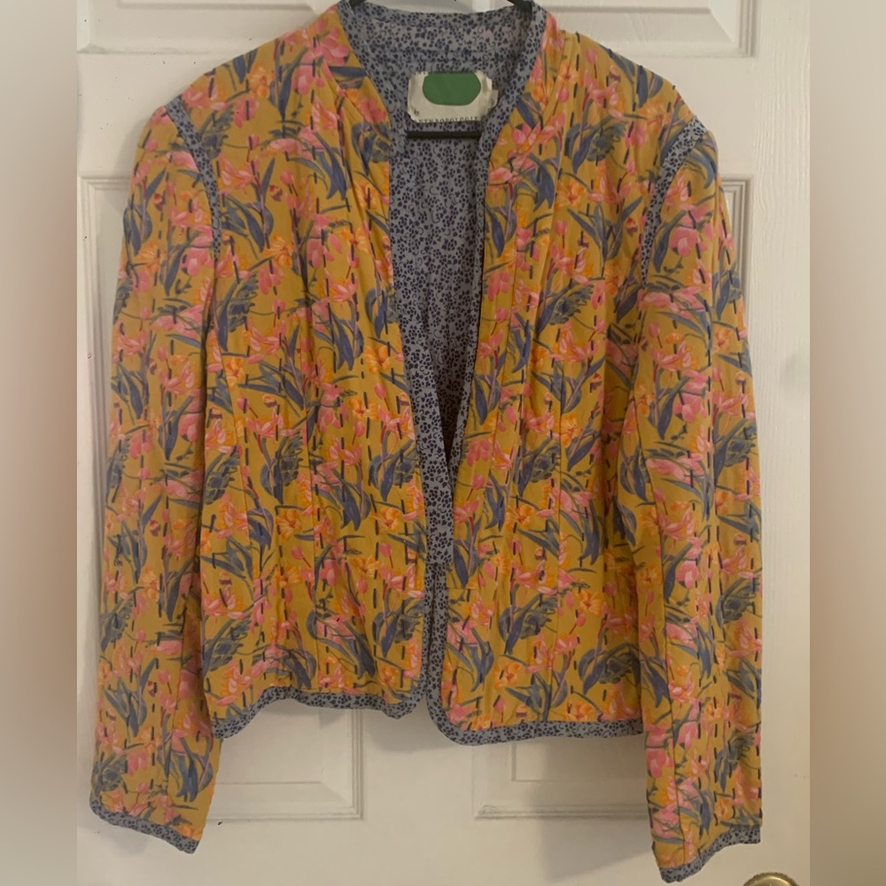 Anthropologie sz Large quilted jacket